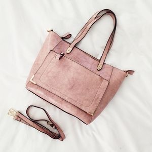 Blush pink tote handbag/crossbody